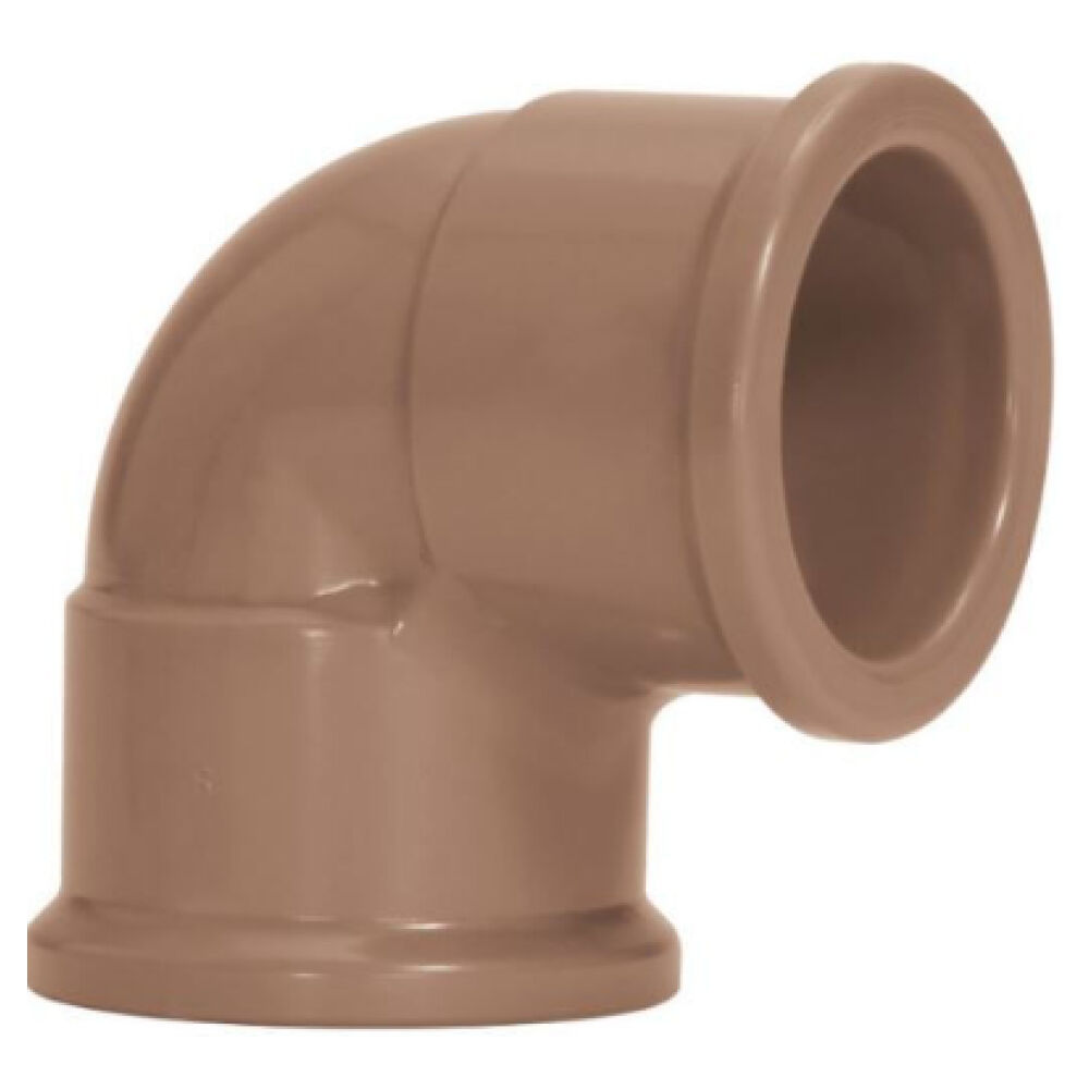 Joelho 90&deg; Sold&aacute;vel Marrom Amanco