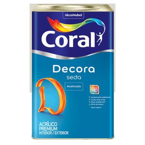 Tinta Acr&iacute;lica Acetinado Decora Seda Premium Branco 18L Coral