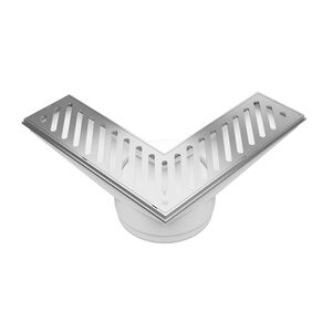 Ralo de Canto Sa&iacute;da de 100mm Prata Astra