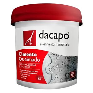 Cimento Queimado para &Aacute;rea Molhada e Fachada 5Kg Dacapo