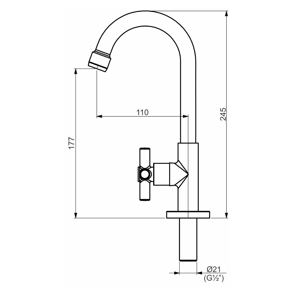 Torneira de Pia para Banheiro Slim Cross Perflex