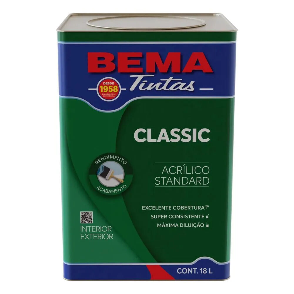 Tinta Acr&iacute;lica Standard Classic 18L Bema