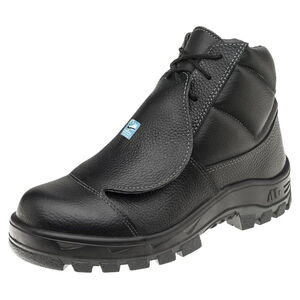 Botina de Seguran&ccedil;a em Couro Manobreiro Marluvas Preta