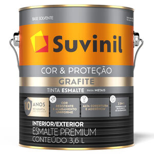 Esmalte Fosco Cor & Prote&ccedil;&atilde;o 3,6L Grafite Suvinil