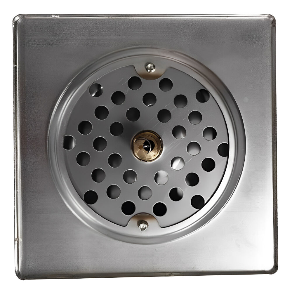 Ralo Click com Porta Grelha 15x15cm Cromado Metalplas