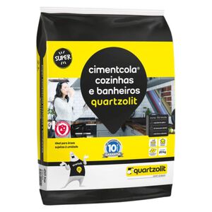 Argamassa Uso Interno Super Cimentcola Cozinhas e Banheiros 20kg Quartzolit